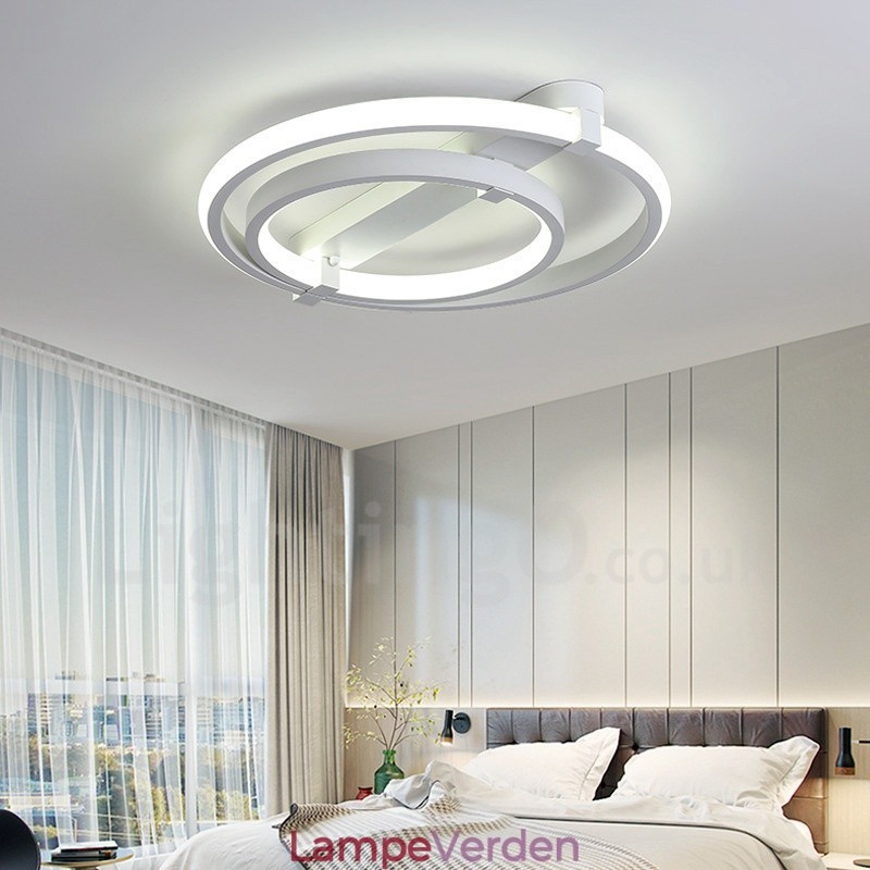 Moderne moderne lysekrone med 2 ringe