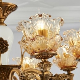 15 lys traditionel klassisk integreret metal lysekrone