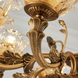 15 lys traditionel klassisk integreret metal lysekrone
