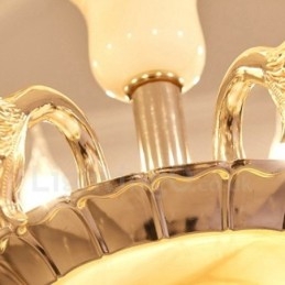 6 lette traditionelle klassiske integrerede metallysekrone