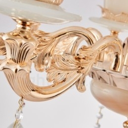 8 let traditionel klassisk integreret metal lysekrone