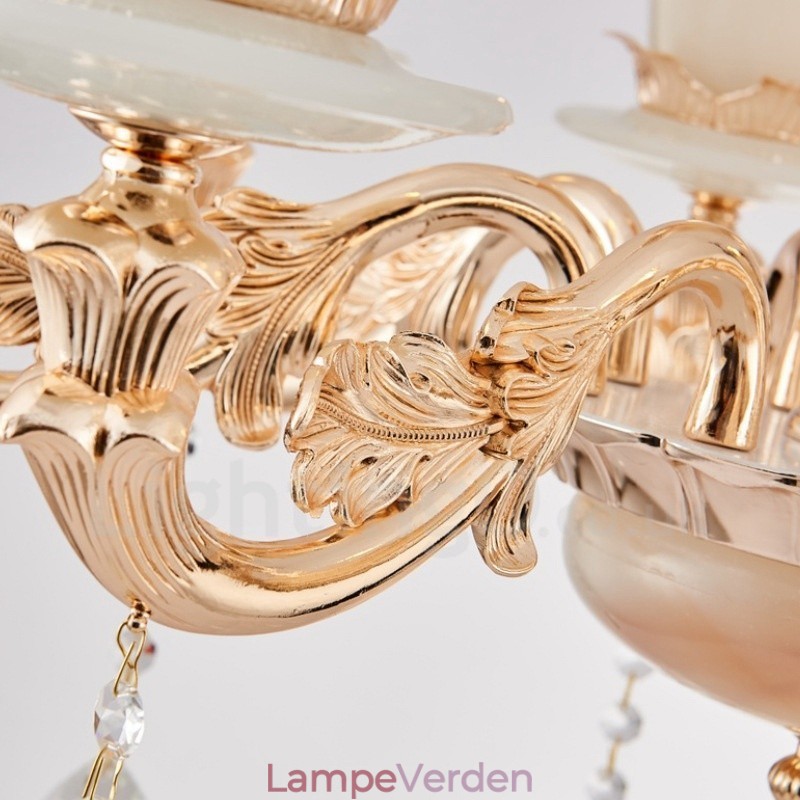 8 let traditionel klassisk integreret metal lysekrone