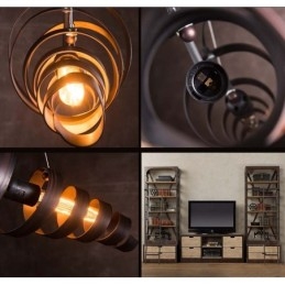 Retro jernlampe Moderne, minimalistisk industriel lysekrone