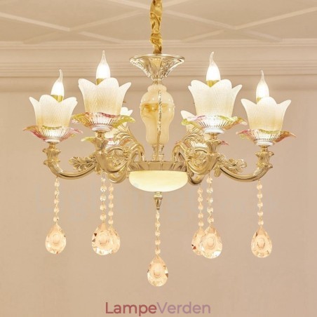 6 lette traditionelle klassiske integrerede metallysekrone