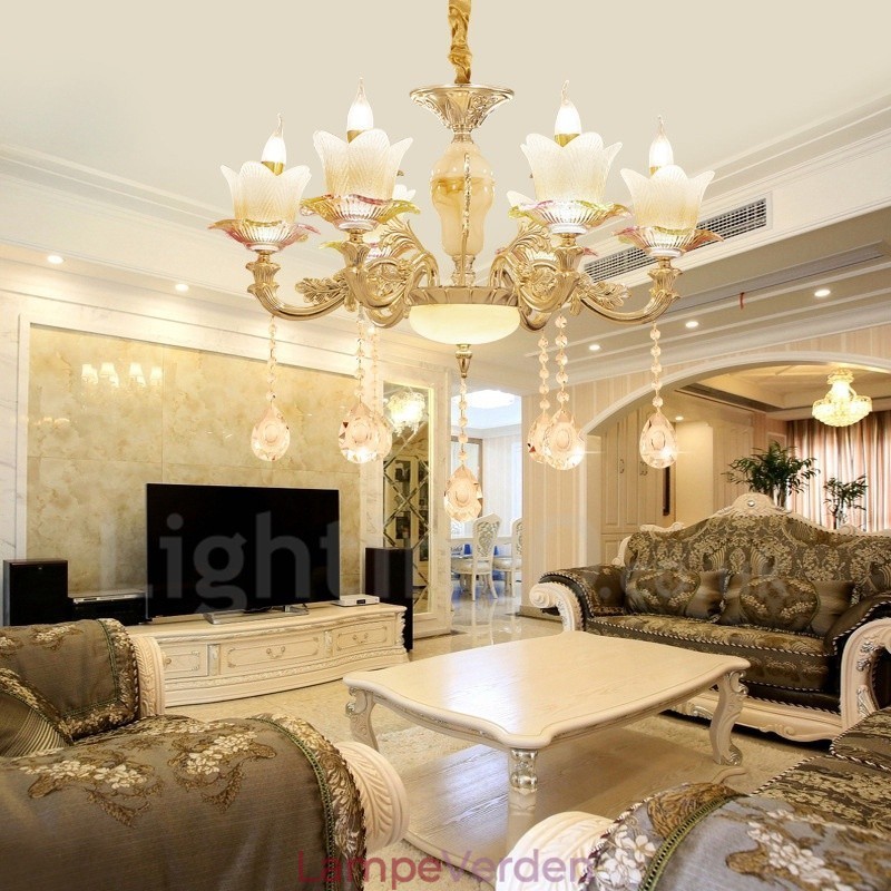 6 lette traditionelle klassiske integrerede metallysekrone