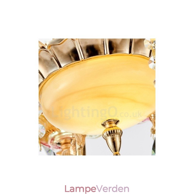 6 lette traditionelle klassiske integrerede metallysekrone