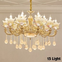 15 let traditionel klassisk integreret metal lysekrone
