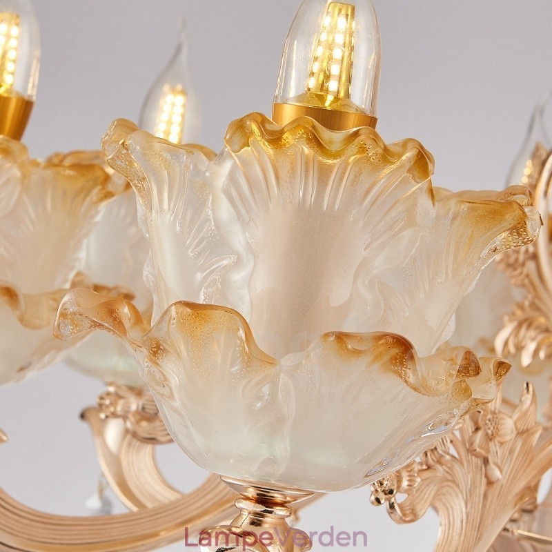 6 lette traditionelle klassiske integrerede metallysekrone