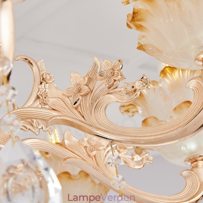 8 let traditionel klassisk integreret metal lysekrone