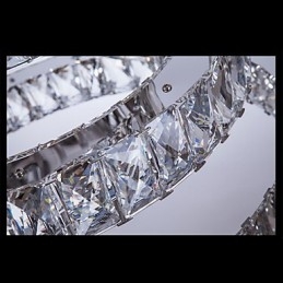 Pendel Moderne Belysning Varm Hvid Tre Ringe D204060 Gennemsigtig K9 Store Krystal Loftslamper