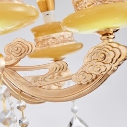8 let traditionel klassisk integreret metal lysekrone