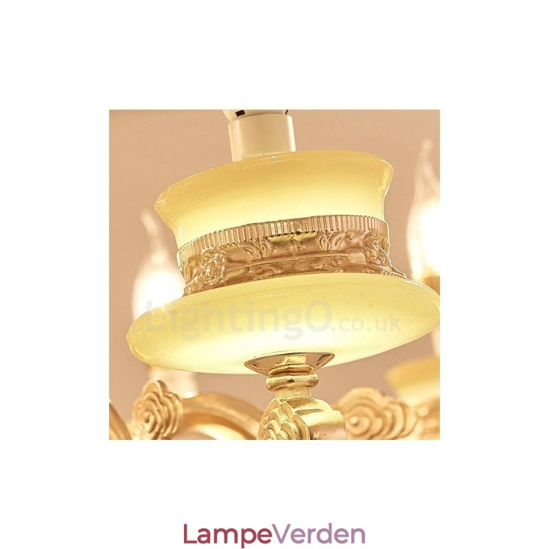 8 let traditionel klassisk integreret metal lysekrone