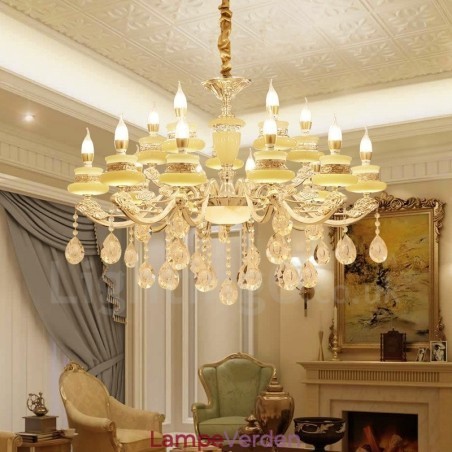 15 let traditionel klassisk integreret metal lysekrone