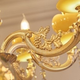 6 lette traditionelle klassiske integrerede metallysekrone