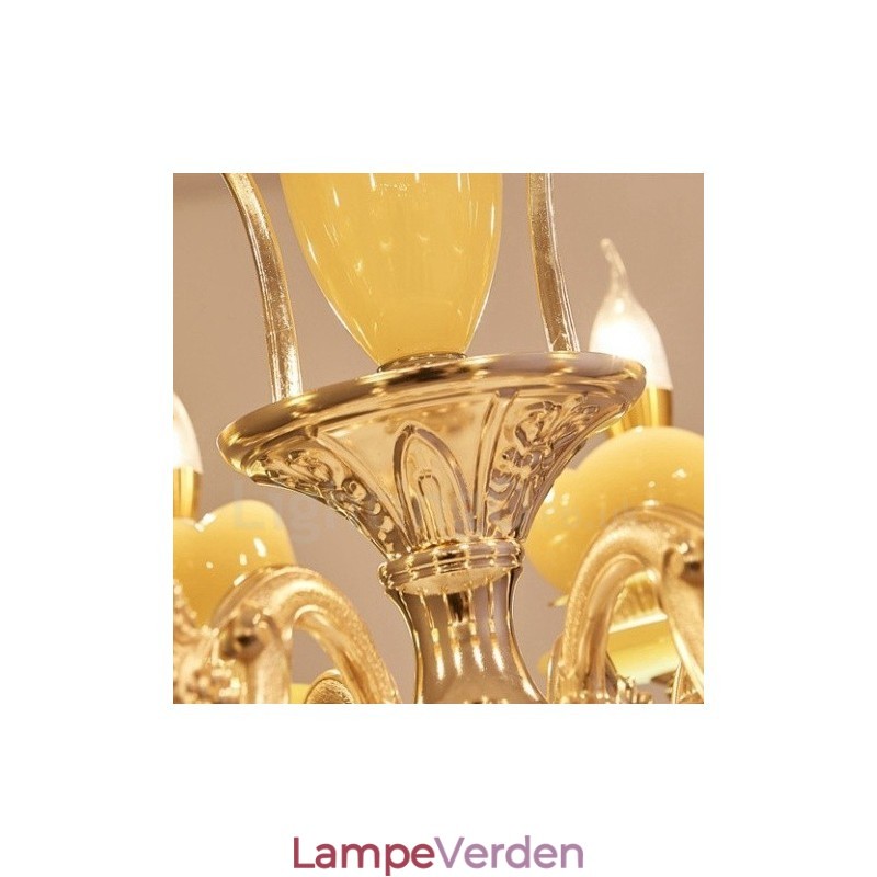 6 lette traditionelle klassiske integrerede metallysekrone