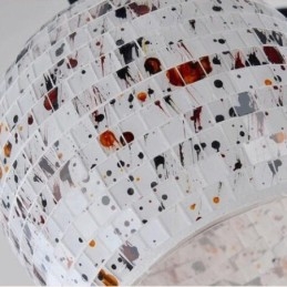 4 lys integreret lysekrone i middelhavsstil med glasskærm