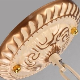 9 Integreret metallysekrone i let middelhavsstil med glasskærm