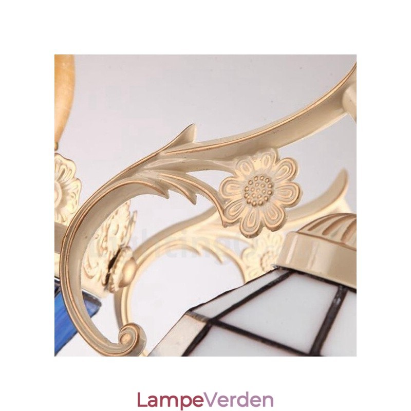 9 Integreret metallysekrone i let middelhavsstil med glasskærm