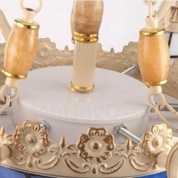 9 Integreret metallysekrone i let middelhavsstil med glasskærm