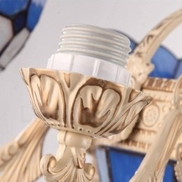 9 Integreret metallysekrone i let middelhavsstil med glasskærm