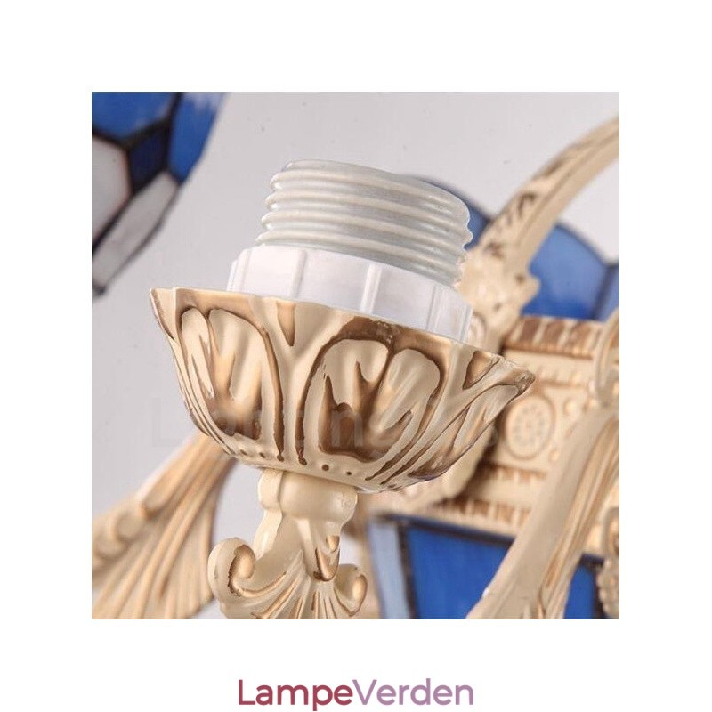 9 Integreret metallysekrone i let middelhavsstil med glasskærm