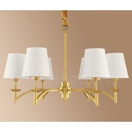 6 lys rustik hytte integreret metal lysekrone