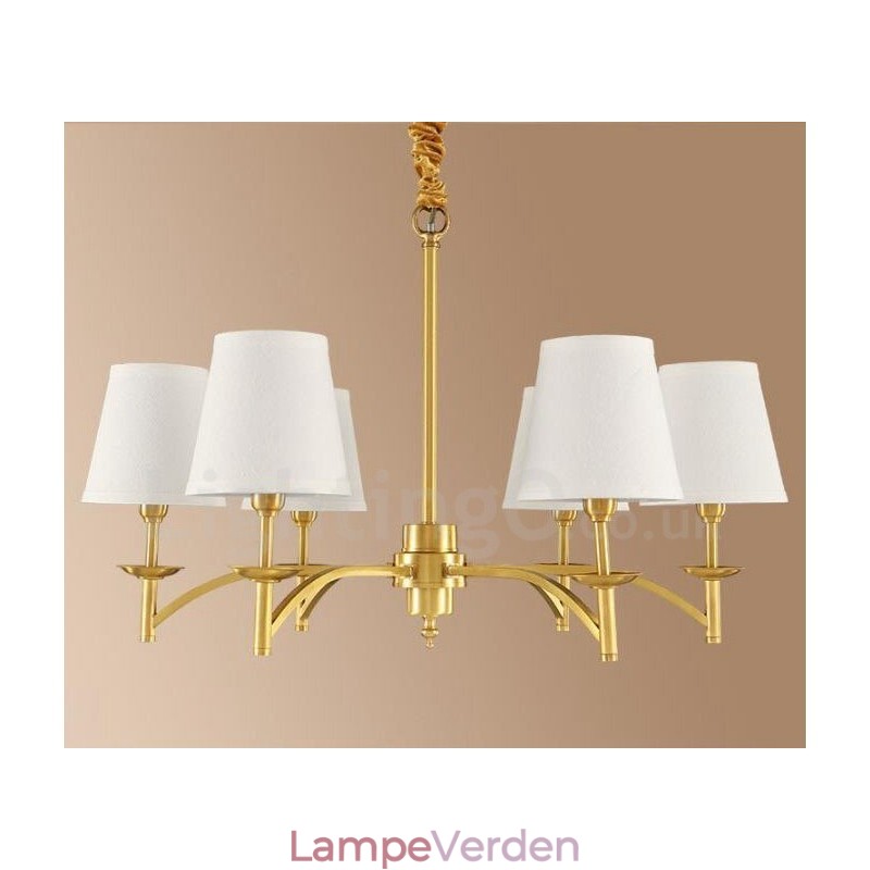 6 lys rustik hytte integreret metal lysekrone