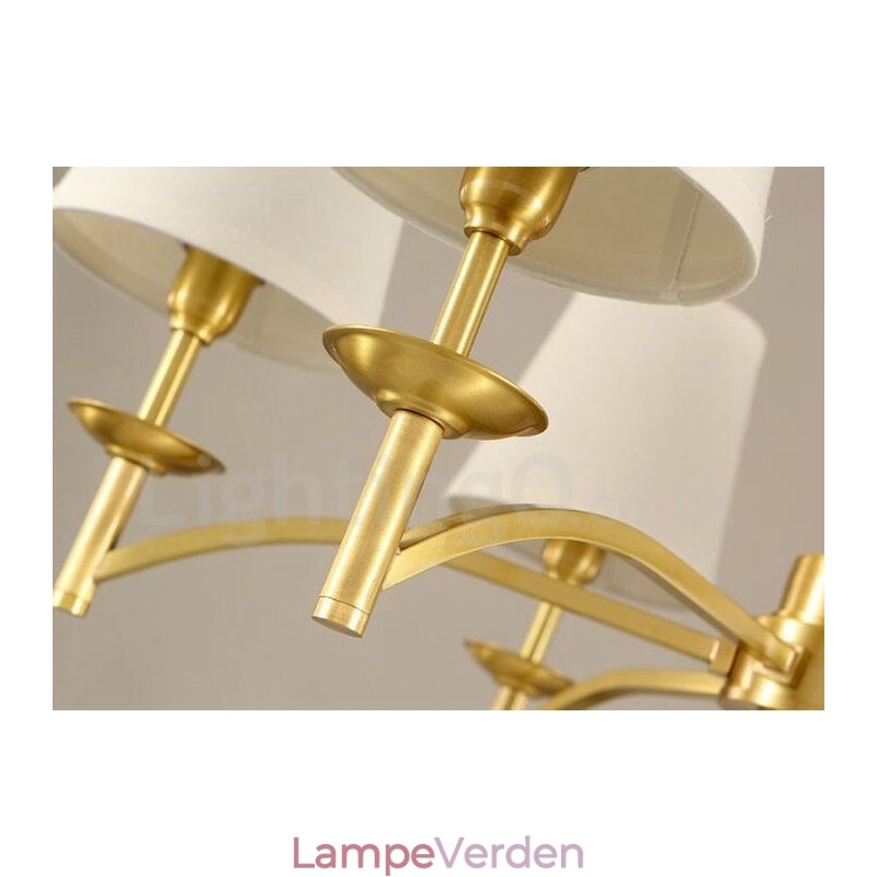 6 lys rustik hytte integreret metal lysekrone