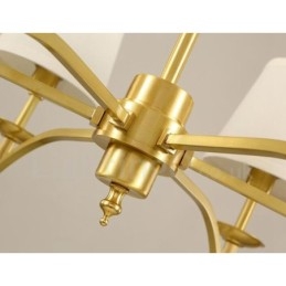 6 lys rustik hytte integreret metal lysekrone