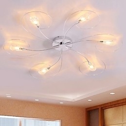Moderne moderne galvaniseret lysekrone Flush Mount