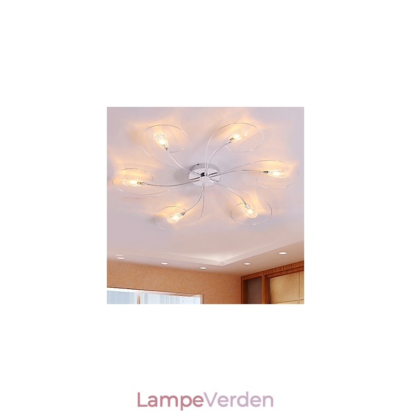 Moderne moderne galvaniseret lysekrone Flush Mount