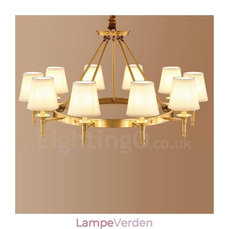 10 lys rustik hytte integreret metal lysekrone