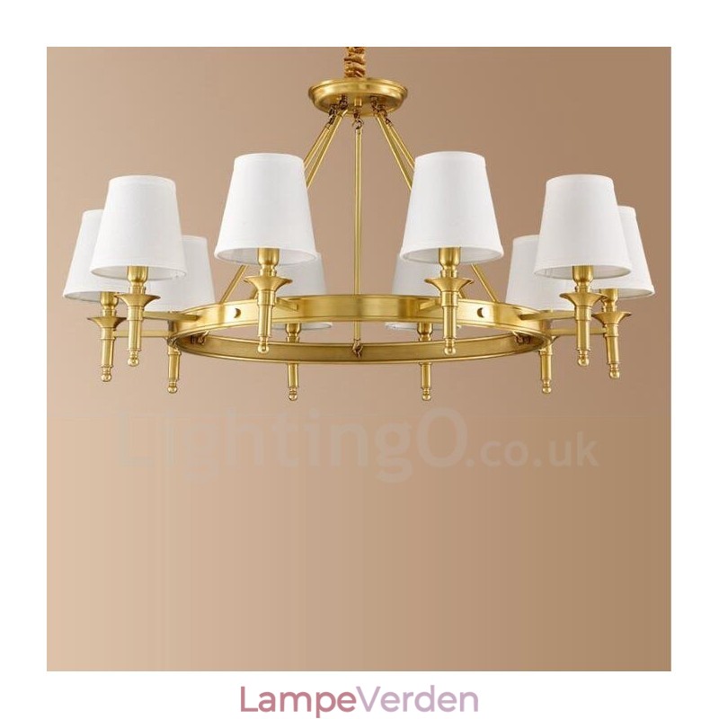 10 lys rustik hytte integreret metal lysekrone