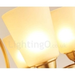 6 lys rustik hytte integreret metal lysekrone