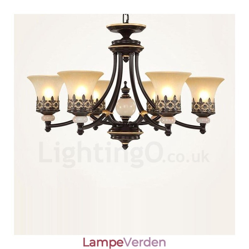 6 lette traditionelle klassiske integrerede metallysekrone