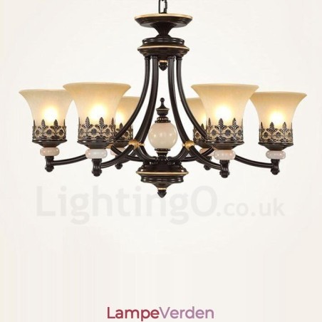 6 lette traditionelle klassiske integrerede metallysekrone