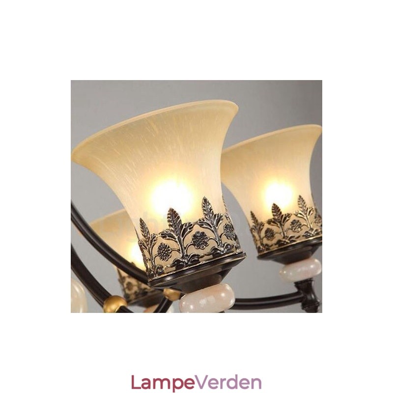 6 lette traditionelle klassiske integrerede metallysekrone