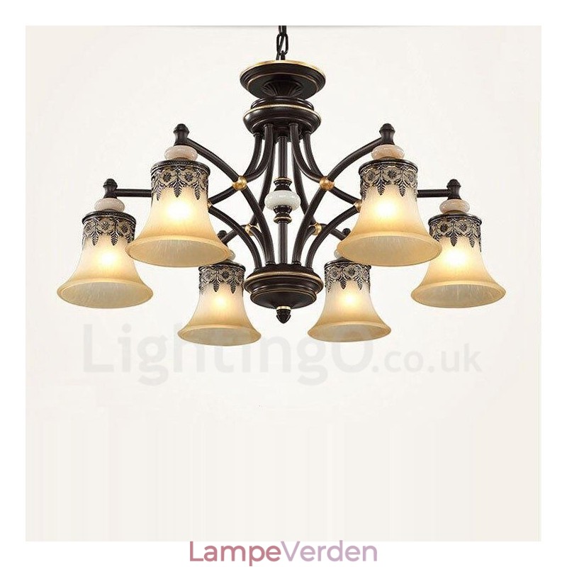 6 lette traditionelle klassiske integrerede metallysekrone