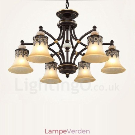 6 lette traditionelle klassiske integrerede metallysekrone