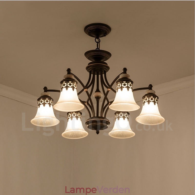 6 lette traditionelle klassiske integrerede metallysekrone