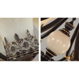 6 lette traditionelle klassiske integrerede metallysekrone