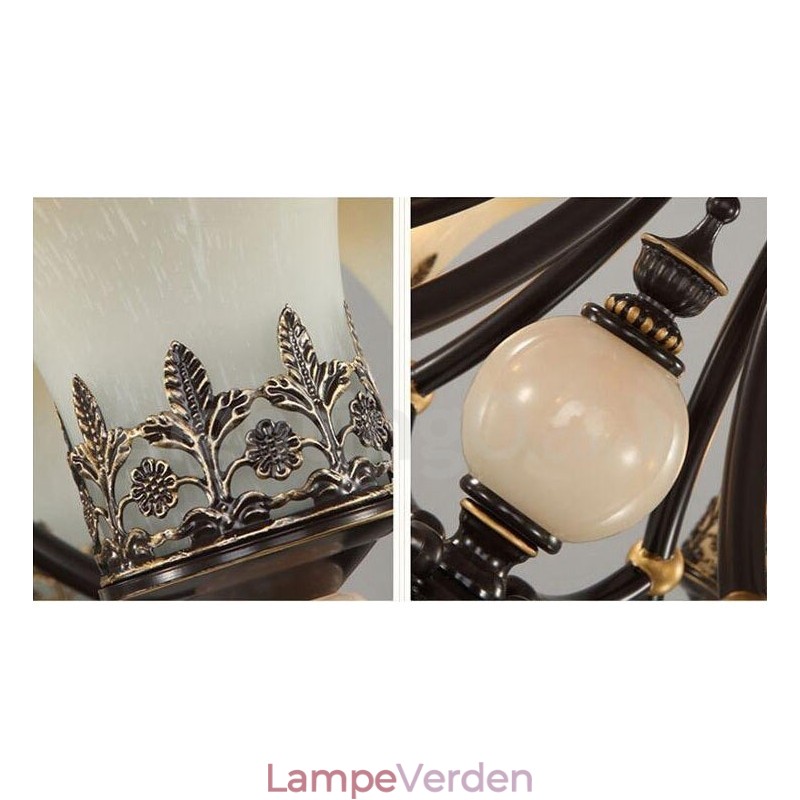 6 lette traditionelle klassiske integrerede metallysekrone