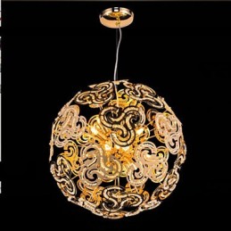 Simpel moderne lysekrone Crystal Ball Globe Pendel Light