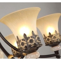 8 let traditionel klassisk integreret metal lysekrone