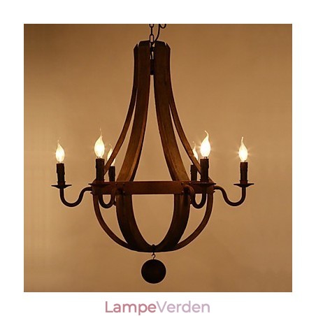 Vintage amerikansk rustik træ vedhæng Winerel lysekrone Lampe Liviing og Lampe Vintage amerikansk rustik træ vedhæng Winerel lysekrone Lampe Liviing og Lampe