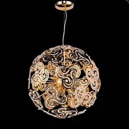 Simpel moderne lysekrone Crystal Ball Globe Pendel Light