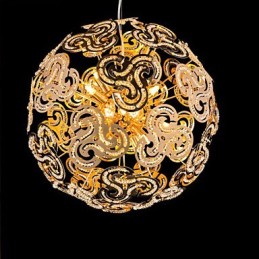 Simpel moderne lysekrone Crystal Ball Globe Pendel Light