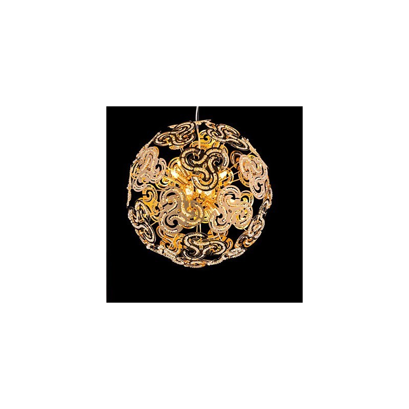 Simpel moderne lysekrone Crystal Ball Globe Pendel Light