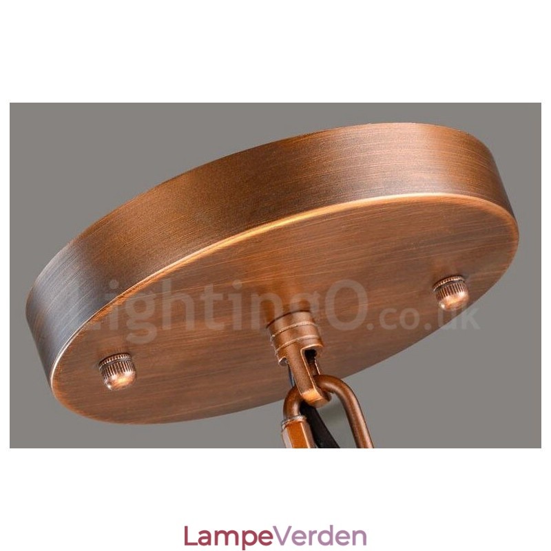 4 lys rustik hytte integreret metal lysekrone