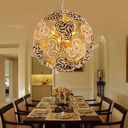 Simpel moderne lysekrone Crystal Ball Globe Pendel Light